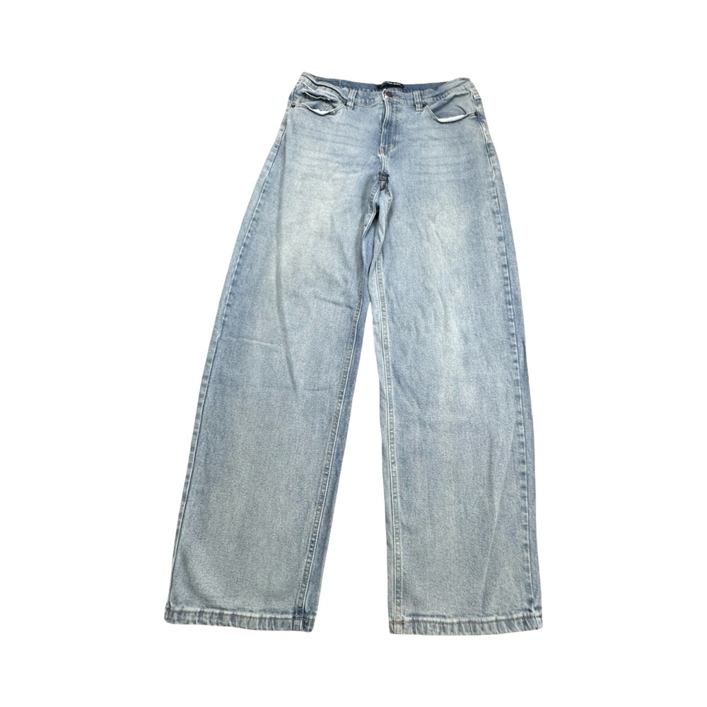 Calvin Klein Jeans Women 29 Blue Denim Wide Leg High Rise Baggy Light Wash Skatr